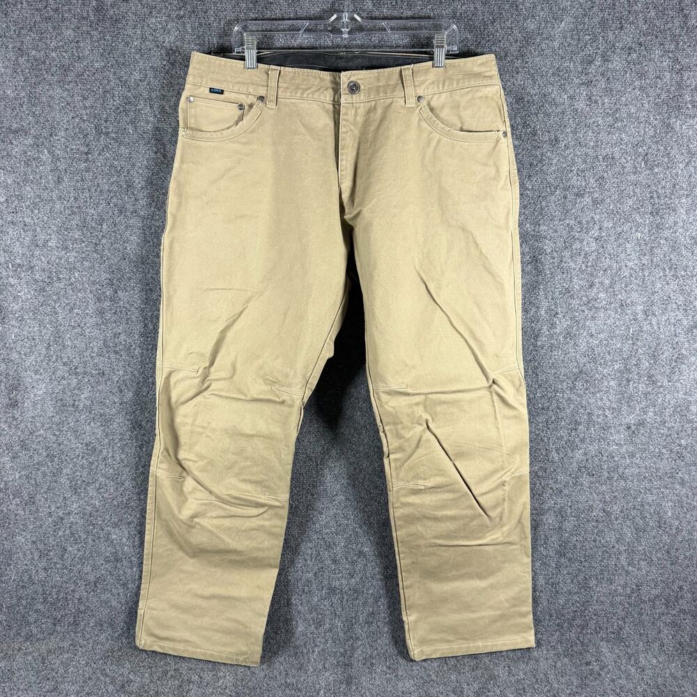 Kuhl RYDR Pants Mens 38x30 Khaki Vintage Patina Dye Outdoor Hiking Stretch